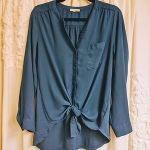 Long sleeve blue shirt